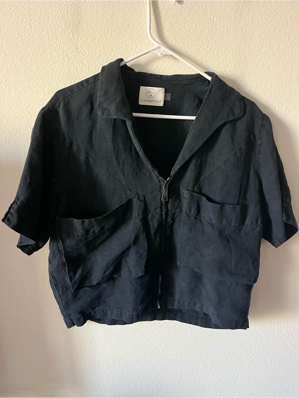 Older Brother Big Pocket Shirt in Black Indigo
